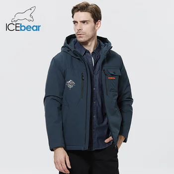 ICEbear 2023 Новые Мужские Куртки, Высококачественное Короткое Пальто, Осенняя Одежда, Повседневная Ветрозащитная Мужская Ветровка С капюшоном MWC22782I