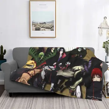 Пуховое одеяло Akatsuki для пикника, Пледы и чехлы, Геймерский Сверхъестественный Плед, Пушистое Большое Фланелевое Одеяло
