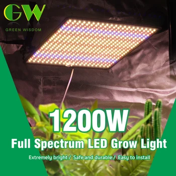 1200 Вт Светодиодный светильник для выращивания растений Полного спектра, лампы для выращивания Палатки, теплицы, рассады овощей и цветов, Гидропоники