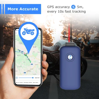 Водонепроницаемый GPS-трекер 2G с двумя проводами Простая установка для автомобиля, мотоцикла, грузовика с sim-картой