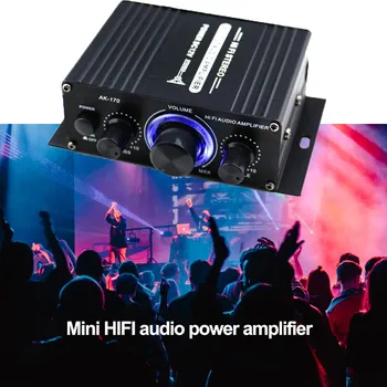 Home AK170 Цифровые Усилители Hi-Fi Стерео аудио Усилитель мощности 400 Вт Двухканальный усилитель мощности для домашнего кинотеатра, клубной вечеринки, музыки