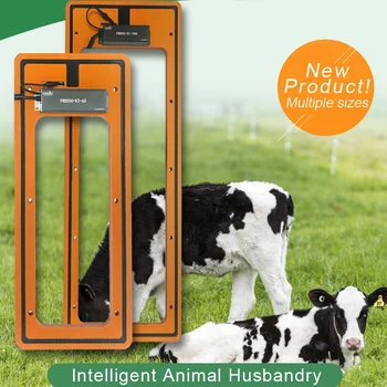 2-канальная инвентарная антенна дальнего действия RFID, считыватель ушных меток для крупного рогатого скота для разведения на ферме, панель взвешивания, считыватель чипов для животных