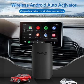 2023 CarlinKit Android Автоматический беспроводной адаптер Smart Ai Box Подключи и играй Bluetooth WiFi Автоматическое подключение для проводных автомобилей Android