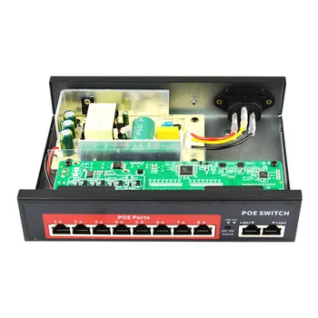 Коммутатор POE 48 В с 8 портами 100 Мбит/с Ethernet-коммутатор IEEE 802.3 Af/at Подходит для IP-камеры/беспроводной точки доступа/POE-камеры