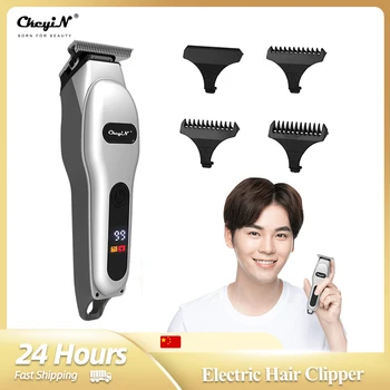 CkeyiN Мини Машинка для стрижки волос 6500 об/мин Машинка для стрижки волос со светодиодным дисплеем Электрический Триммер для волос для мужчин Малошумная Перезаряжаемая бритва