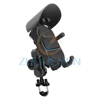 Кронштейн для мобильного телефона мотоцикла, противоударный навигационный кронштейн с амортизирующим ремнем, противоугонный замок, Тип руля