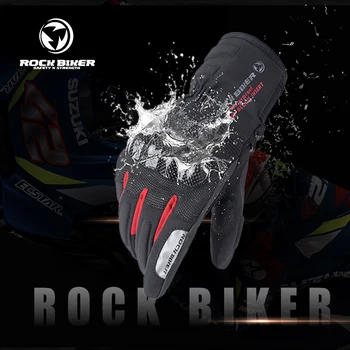 Мотоциклетные перчатки из углеродного волокна для рок-байкеров, Зимние 100% водонепроницаемые мото защитные перчатки с сенсорным экраном Gant Moto Guantes Moto Rbike