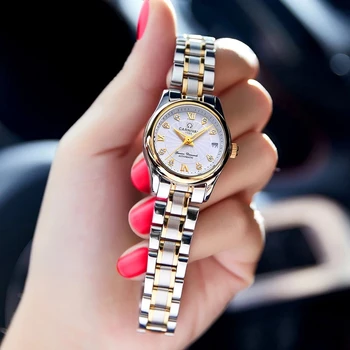 Роскошные Женские механические часы бренда Carnival, Женские модные Водонепроницаемые Сапфировые Светящиеся автоматические наручные часы Reloj Mujer 8830