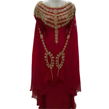 Красные Кафтаны, платье Фараша Абайя, Дубай, Марокко, Длинное платье с цветочным рисунком, европейские и американские модные тенденции