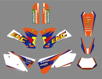 Мотоцикл Для KTM EXC 125 200 250 300 400 450 525 2004 Командная Графика Фоновая Наклейка Наклейка EXC125 EXC200 EXC250 EXC300