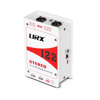 URXJ 22 Профессиональный двухканальный стерео Фантомный источник питания 48 В, Активный аудиовыход с прямым подключением, блок DI 9 В, батарея и 5 В