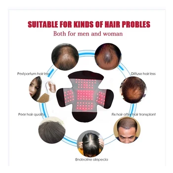 Рост волос 100 Диодов Восстановление волос Красный Световой Шлем Для быстрого роста Шапочка для лечения Выпадения волос для мужчин и женщин Средство по уходу за волосами