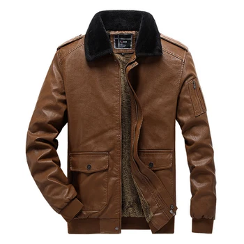 Осенне-зимние Мужские Кожаные куртки, пальто, мотоциклетная кожаная куртка в британском стиле, мужская верхняя одежда из искусственной кожи на молнии, Европейский/американский размер