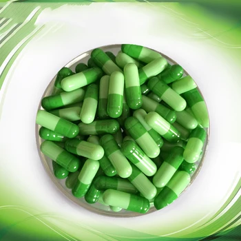 1000ШТ 0 # зеленый-светло-зеленые твердые Желатиновые пустые капсулы, Полые Желатиновые капсулы, соединенные или разделенные капсулы