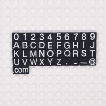 Мелкая Частица 3070 Кирпич 1X1 MOC Строительный Блок Игрушка Буквенно-Цифровой Символ Дверной Парковочный Кодовый Знак Номер Клавиатуры
