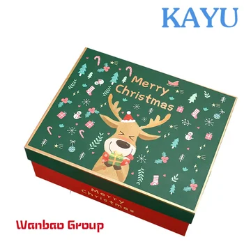 принятая индивидуальная Рождественская бумажно-картонная подарочная коробка креативный сюрприз конфетная бумажная коробка для рождественской упаковки