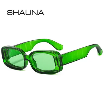 SHAUNA Модные Разноцветные прямоугольные Солнцезащитные очки Женские Ретро Прозрачные Океанские Градиентные линзы Оттенков UV400 Мужские Солнцезащитные очки с квадратным Рисунком