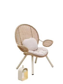 Диван-кресло для одного человека, кресло для отдыха, Простой скандинавский роскошный ротанговый стул для отдыха, внутренний двор, балкон, домашний стул