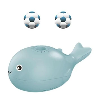 1 Комплект маленьких китовых вентиляторов для детского творчества, подвесной шарик на батарейках, Милые мини-ручные игрушки-вентиляторы без листьев, синий