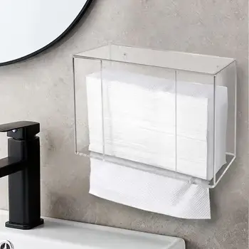 Кухонная коробка для салфеток Прозрачный футляр для органайзера из плотной водонепроницаемой ткани с широким горлышком, товары для дома