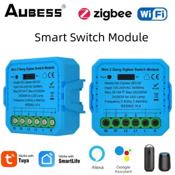 Модуль Tuya WiFi/ZigBee Smart Switch Умный дом Мини выключатель света своими руками Работает с Alexa Google Home Требуется нейтральный провод Alice