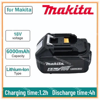 Оригинальный 18V Makita 6000 мАч Литий-ионный Аккумулятор 18v Сменные Батареи для Дрели BL1860 BL1830 BL1850 BL1860B