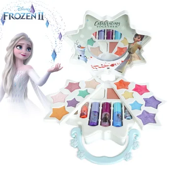 Disney new girls frozen 2, чемодан принцессы Эльзы и Анны, набор для макияжа в виде снежинки, детская игрушка для ролевых игр с подарочной коробкой
