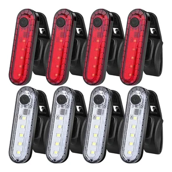 8 упаковок USB перезаряжаемых светодиодных велосипедных задних фонарей, передних фар и задних велосипедных фонарей для шоссейного велосипеда