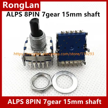 ALPS 8PIN соответствует вертикальному потенциометру с поворотным переключателем серии SRBV с валом 7 передач 15 мм-10 шт./лот
