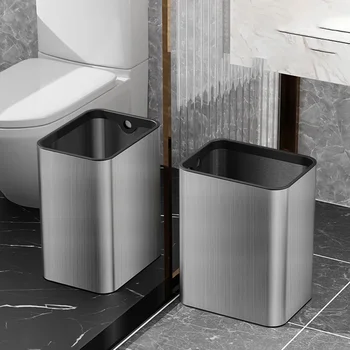 Универсальное Металлическое мусорное ведро для ванной Комнаты, инструменты для уборки, Мусорное ведро, Офисная Эстетика, Хранение и чистка Prullenbak