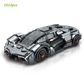 1:14 Высокотехнологичный Суперкар Lamborghinies V14 Terzo Millennio Строительные Блоки Спортивный Гоночный Автомобиль Классическая Модель Наборы Кирпичей Детские Игрушки