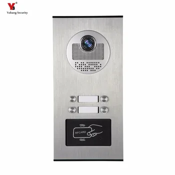 Yobang Security 4 Единицы Квартирный Видеодомофон Видеодомофон Наружный Дверной Звонок ИК-Камера С Ночным Видением Can Reader Card