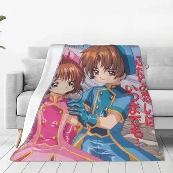 Sakura Cardcaptor Пушистое одеяло Sakura Забавный Плед для Кровати Диван-Кушетка