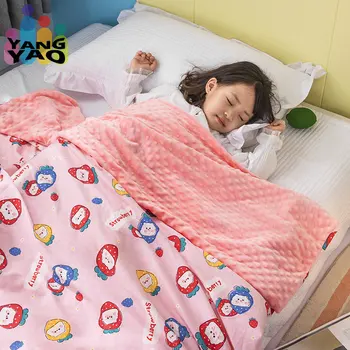 Одеяло с фасолью, Летнее Одеяло для детей, Постельное белье для детского сада, Хлопковое Покрывало на кровать, пододеяльник, простыня, одеяло для кондиционирования воздуха
