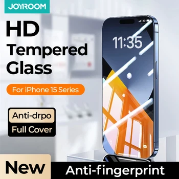 Защитная пленка Joyroom 9H Glass для iPhone 15 Pro Max на весь экран из небьющегося закаленного стекла для iPhone 14 13 Pro