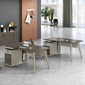 Простота хранения Офисный стол для клерка Современный комбинированный офисный стол для босса Одиночный стол Escritorio Ordenador Рабочая мебель QF50OD
