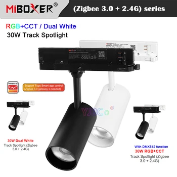 Miboxer (Zigbee 3,0 + 2,4 Г) 30 Вт светодиодный трековый светильник RGBCCT/Двойной белый CCT 110 В 220 В Tuya APP RF Пульт дистанционного управления Прожектор Потолочный светильник
