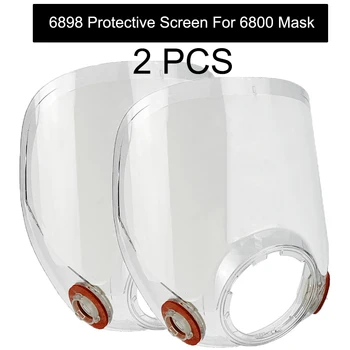 2шт 6898 Защитный Экран 6800 Gas Gask Предназначенный Для Замены Лицевого Экрана Высокой Четкости Противоударное Зеркало С Устойчивостью К царапинам