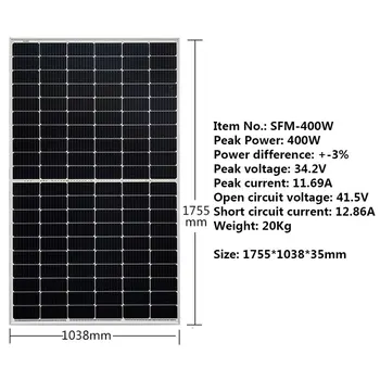 Солнечная Панель 400 Вт 2000 Вт 4000 Вт 10 кВт Сплит-Система MBB с Половинным Срезом На Сетке 220 В 110 В Зарядное Устройство Для Солнечной Батареи Автомобильный Кемпинг Караван