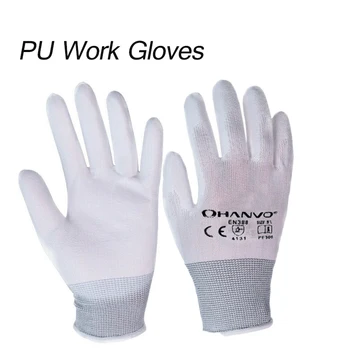 100 Пар рабочих перчаток с защитным покрытием из полиуретана и нитрила, перчатки с покрытием для ладоней, рабочие перчатки механика, сертифицированные CE EN388