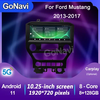 Автомобильное радио GoNavi Android 11, DVD, мультимедийный плеер для Ford Mustang 2013-2017, GPS-навигация, Автомагнитола, Беспроводной Carplay