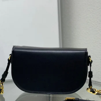 Ретро однотонная дизайнерская кожаная сумка для подмышек, роскошная мини-сумочка на цепочке, новая сумка-мессенджер с откидной крышкой, модный классический кошелек