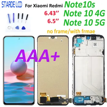 ЖК-дисплей Для Xiaomi Redmi Note 10S Note 10 4G M2101K7AI ЖК-дисплей С Сенсорным экраном Дигитайзер Запчасти Для Redmi Note 10 5G M2103K19G