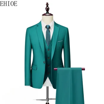 Мужской костюм 2023, весенне-осенний высококачественный деловой костюм на заказ из трех предметов, тонкий многоцветный костюм большого размера, костюм на одной пуговице
