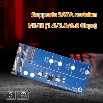 M.2 SSD Адаптер M2 SATA Адаптер Riser M.2 для SATA Адаптера M.2 NGFF Конвертер SATA3.0 6G Карта B Ключ для 2230-2280 M.2 SATA SSD