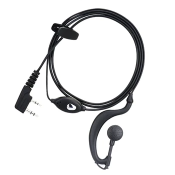 Наушник, наушники, двухсторонняя рация, ушной крючок, аксессуары для радиолюбителей, портативное радио черного цвета для серии BaoFeng UV5R