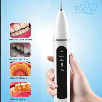 Ультразвуковой очиститель зубов USB Перезаряжаемый Зубной скалер для полости рта Безводная зубная нить для удаления зубного камня Limpiador Стоматологический ультразвуковой 3 наконечника