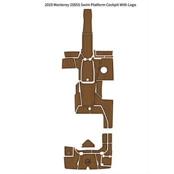 2019 Monterey 258SS Платформа для плавания, Кокпит, коврик для пола из пены EVA, Тиковая палуба, Коврик для пола