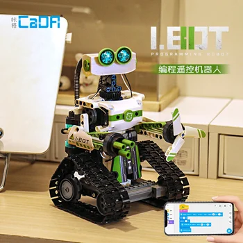 Новый Программирующий Робот CADA Building Block Для Детей от 8 до 12 Лет, Игрушка-головоломка для Мальчиков, Подарок На День Рождения, Глобальная Сборка Приложений