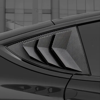Модель Tesla 3 Y задний треугольный узор из углеродного волокна яркая нашивка Tesla 2021-2023 модификация внешней отделки аксессуары